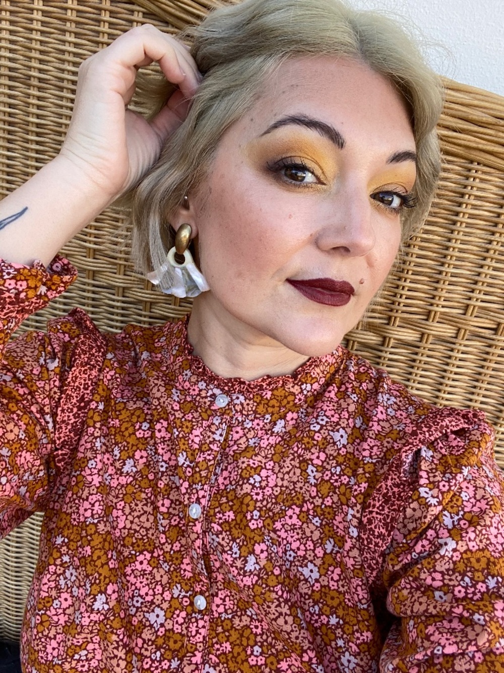 High neck boho dress